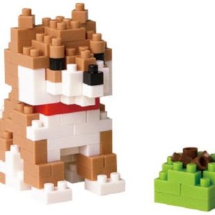 ナノブロック 年賀状 2018 柴犬B