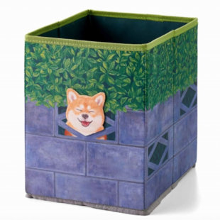 壁からひょっこり! 好奇心旺盛な 柴犬収納ボックスの会