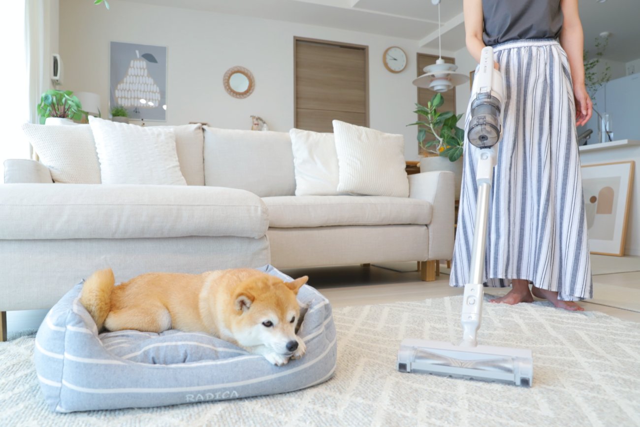 柴犬,パナソニック,掃除機,からまないブラシ