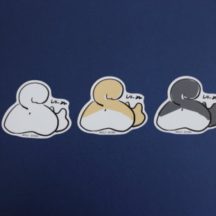 しりーぬ 柴犬ステッカー(3枚セット)