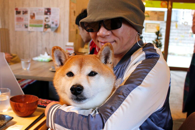 柴犬とオーナー