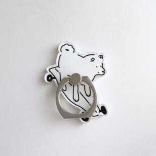 スケート柴 スマホリング[湖中そう]