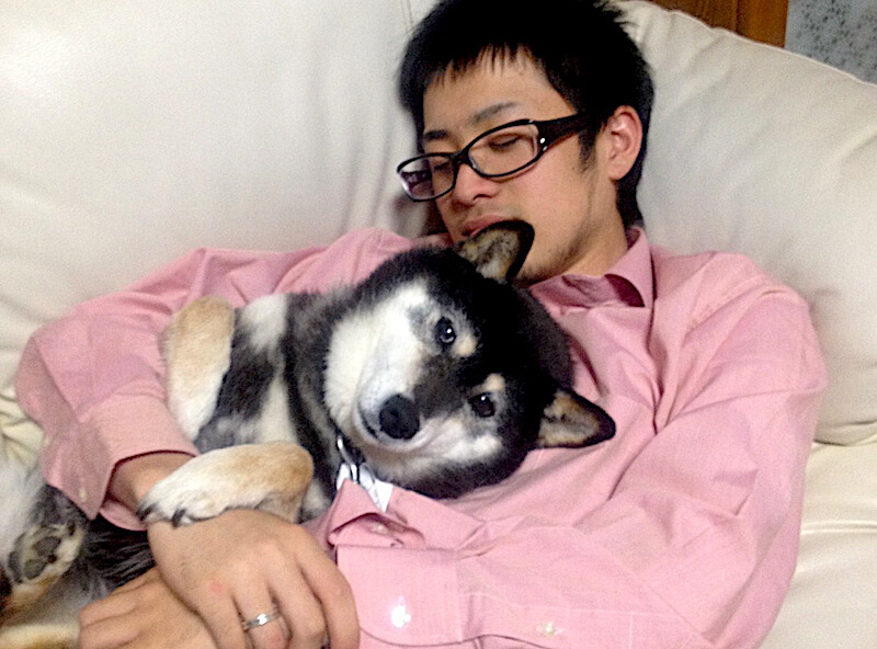 柴犬とオーナー