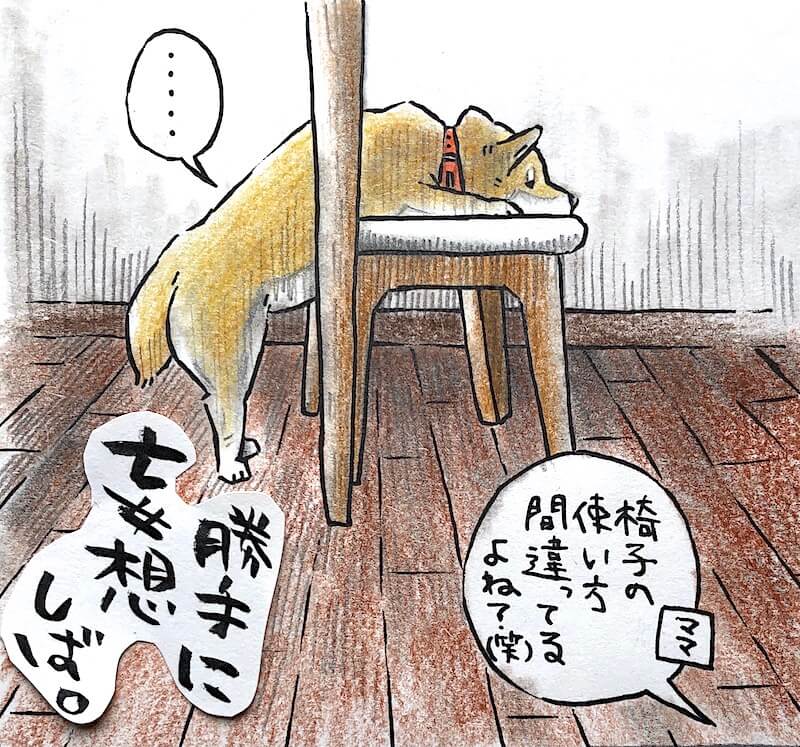 勝手に妄想しば,柴犬イラスト