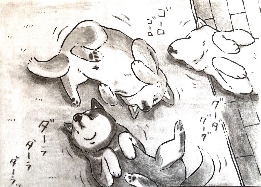 柴犬イラスト,勝手に妄想しば