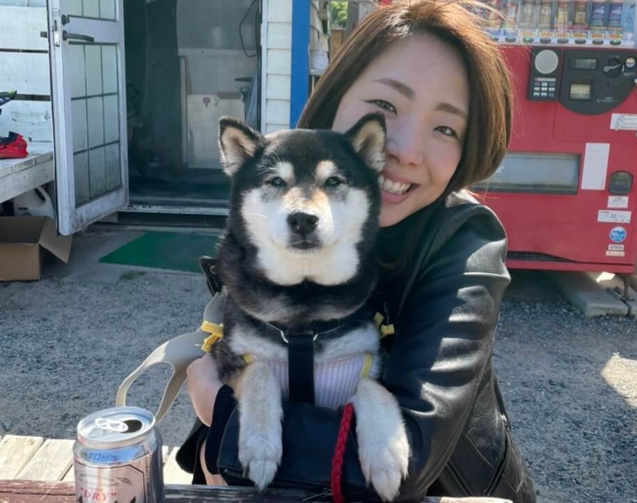 柴犬と家族