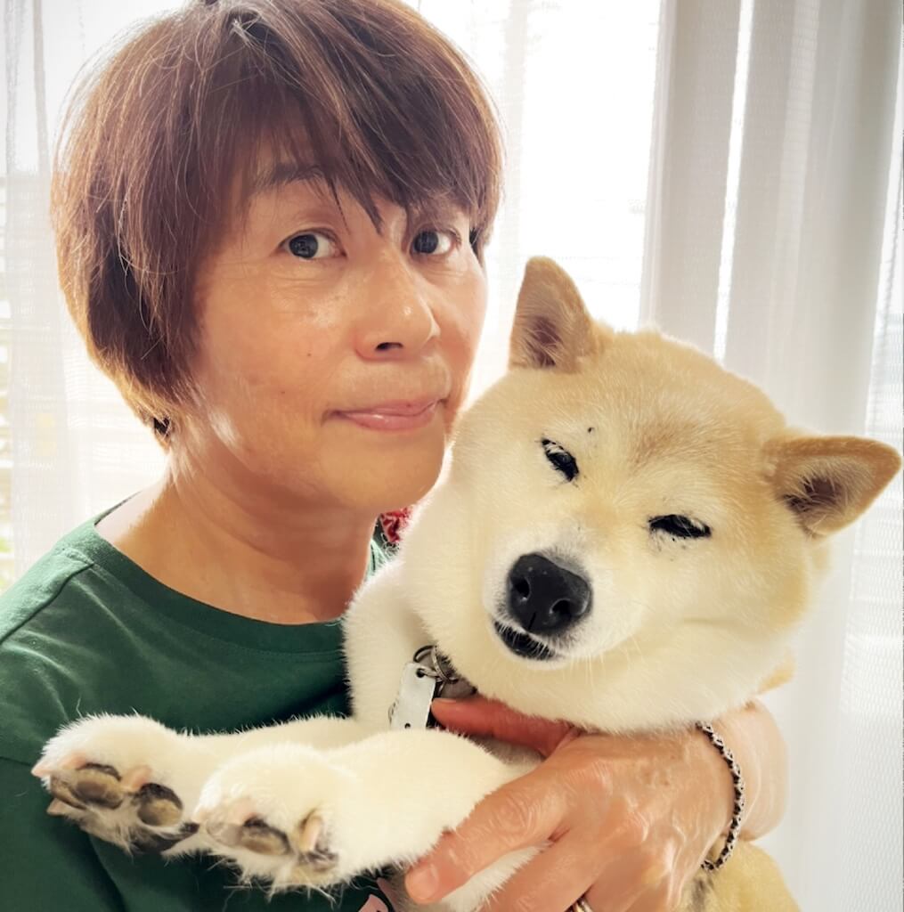 柴犬と家族