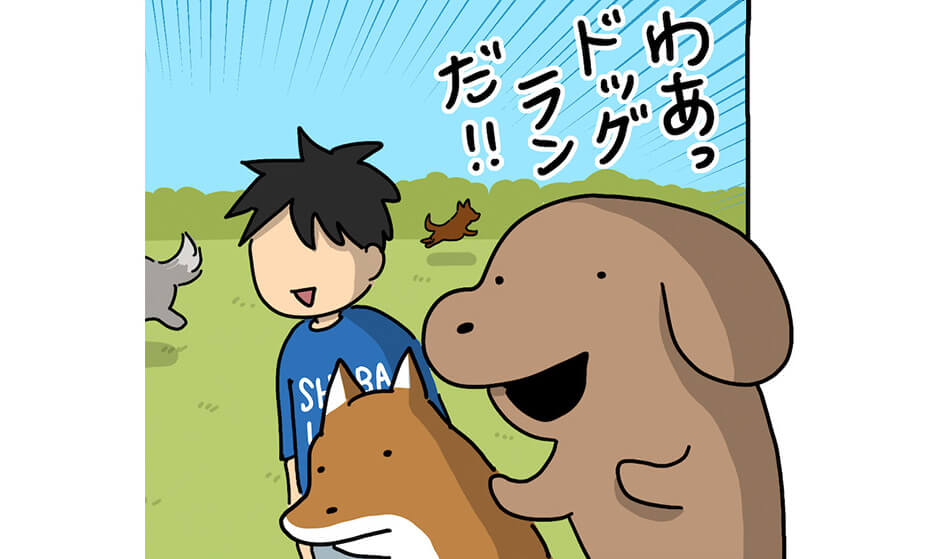 【マンガ連載】こいぬと柴犬#29「柴犬とドッグラン」作：うかうか | 柴犬ライフ [Shiba-Inu Life]