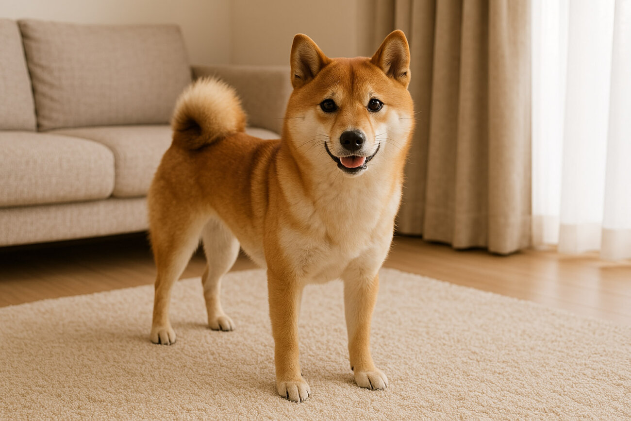 柴犬,すべらない床