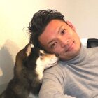 柴犬と家族